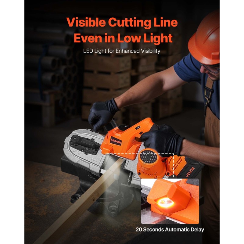 Johdoton nauhasaha 20V leikkuusyvyys 65 x 65 mm harjaton 360W 4,0Ah