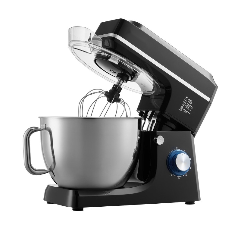 Yleiskone 1400W kallistettava pää 7,84 l ruostumaton teräskulho 6+P-nopeutta musta