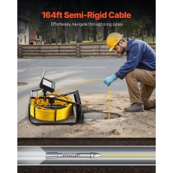 Viemärikamera 50 m kaapelilla 4,3-tuumainen näyttö IP68 6 LED-valolla 16GB muistikortti