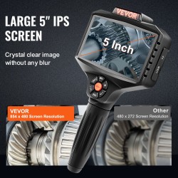 Kolmilinssinen tarkastuskaamera 5 metrin kaapelilla 5 tuuman näyttö täysteräväpiirto 8-kertainen zoomaus