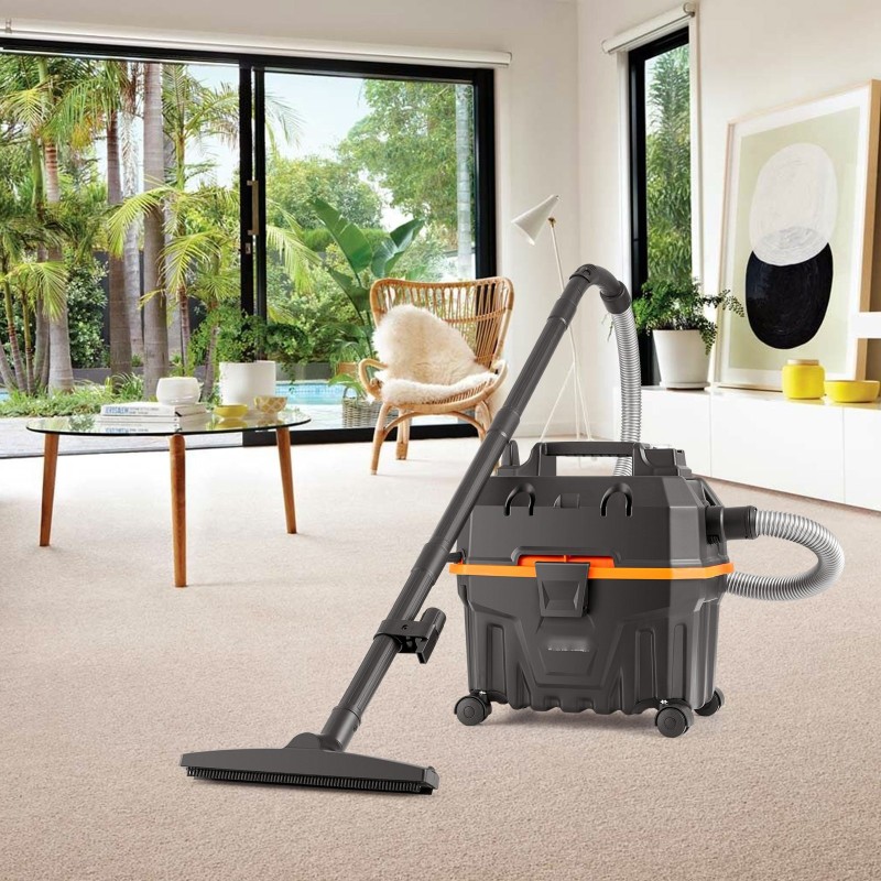 Märkä ja kuivaimuri 15 L 1200 W IP24 PP-muovinen pyörillä puhallintoiminnolla