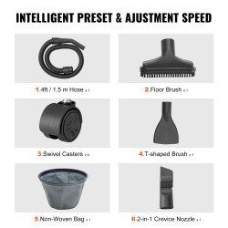 Märkä-kuivaimuri 10 l polypropeeninen säiliö 800 wattia puhallintoiminto lisäsuuttimet