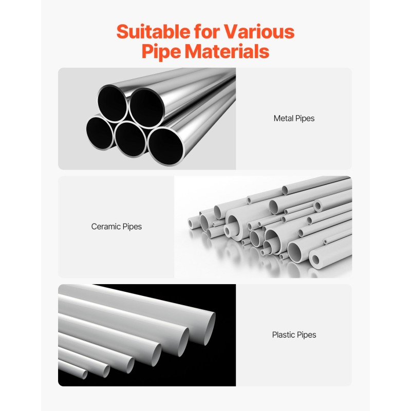 Ketjuruuvipenkki valurautapohjalla 880 mm ketjulla 1/2–8 tuuman putkille