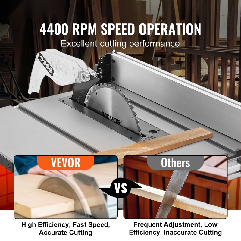 Pöytäsaha puulle 1800 W 625 mm pitkittäiskapasiteetti 85 mm leikkuusyvyys