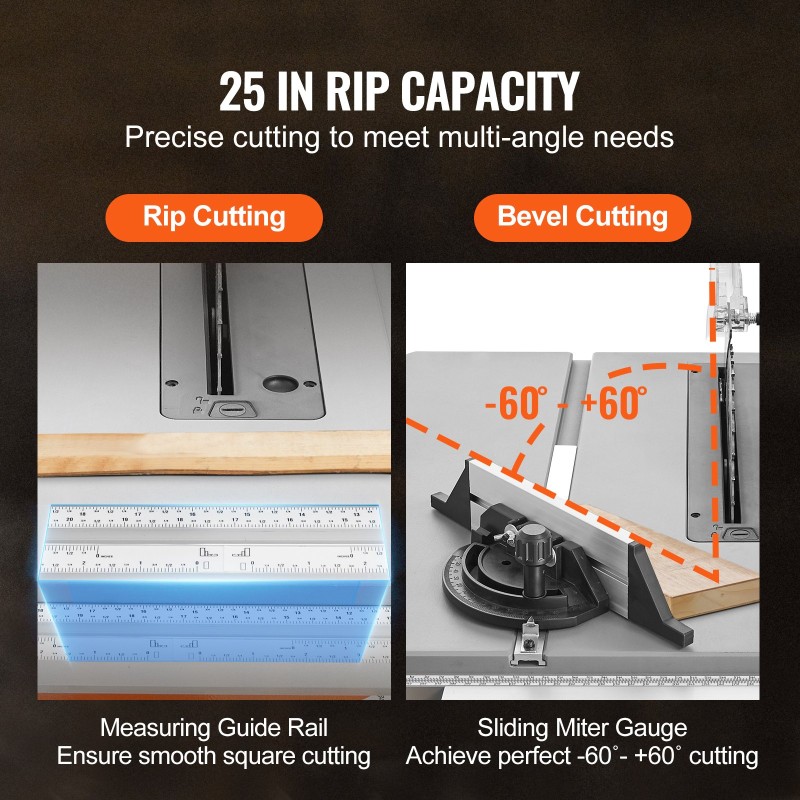 Pöytäsaha 254 mm terä 1800 W 625 mm halkaisukapasiteetti jalustalla