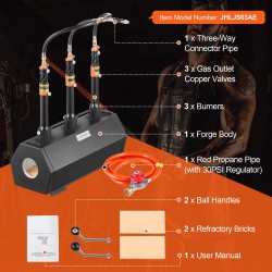 Propaanitaontauuni kannettava kylmävalssattu teräs 3 poltinta suuri kuusikulmainen 1427°C