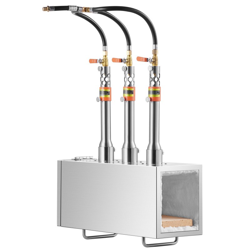 Kannettava propaanitaontauuni 3 poltinta suuri neliökammio 201 ruostumaton teräs