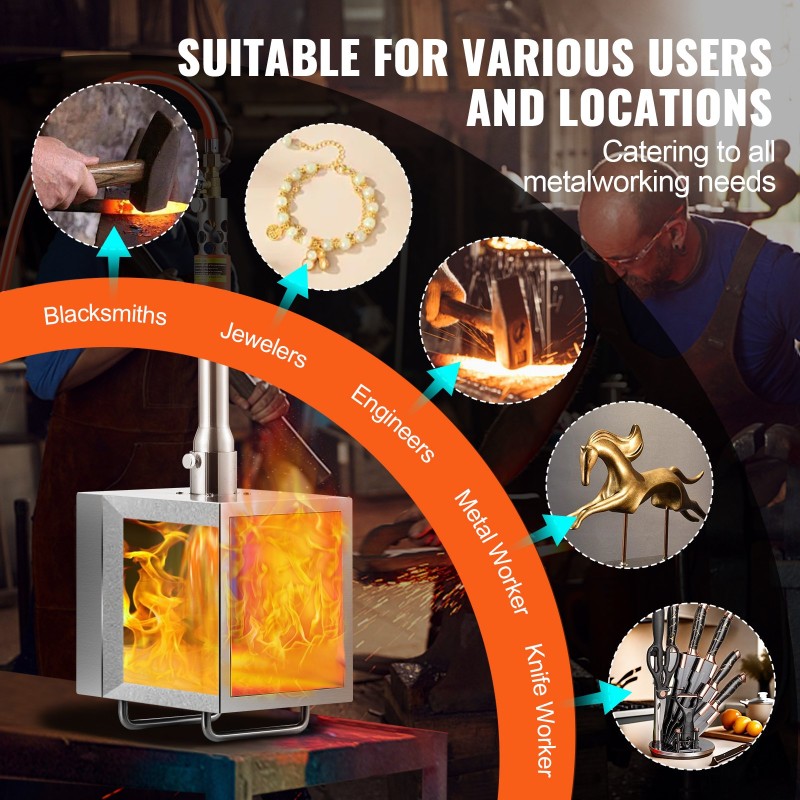 Propaaniahjo 1 polttimella neliöpolttokammio 201-ruostumatonta terästä maksimilämpötila 1427 celsiusastetta kannettava