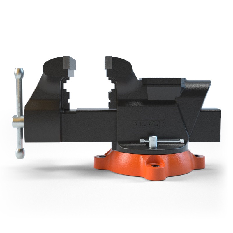 Penkkipuristin pallografiittivalurautaa 15,2 cm leukaleveys 15 cm avautuma 360 astetta lukittava jalusta