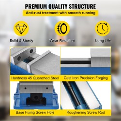 Koneistuspenkki 15,2 cm valurautarunko karkaistut leuat lukittava