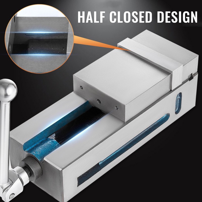 Penkkipuristin QT500 pallografiittivalurauta 100 mm leukojen leveys kiinteä leuka jyrsinkoneisiin