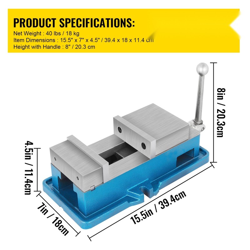 Työpöytään kiinnitettävä koneistuspenkki 125 mm leukaleveys harmaavalurunko karkaistut leuat 24 kilonewtonin puristusvoima