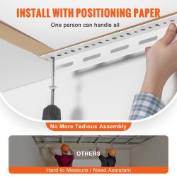 Kattokiinnitteinen autotallin säilytyshylly kylmävalssattu teräs 48x96 tuumaa säädettävä 22-40 tuumaa 272 kg