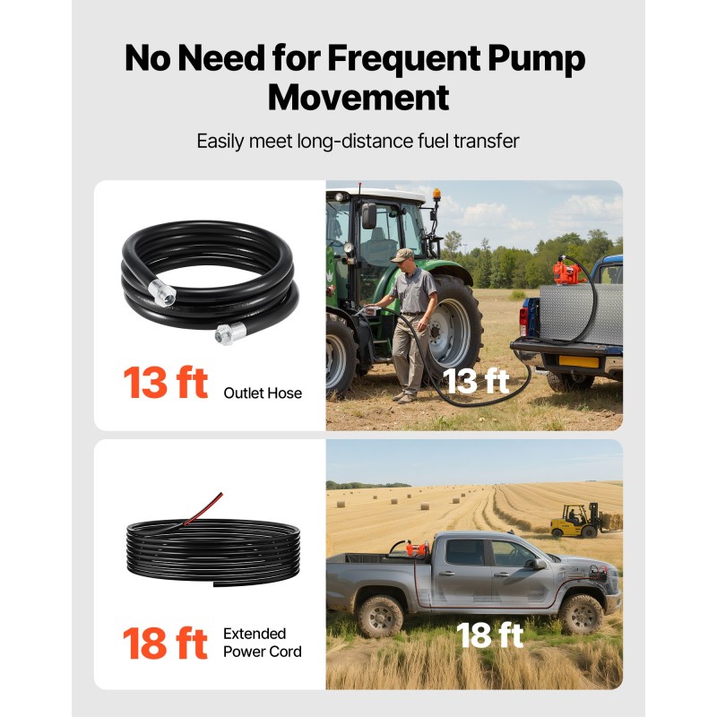 Räjähdyssuojattu polttoaineensiirtopumppu 12 V 76 l/min alumiiniseos 4 m poistoletku manuaalinen suutin