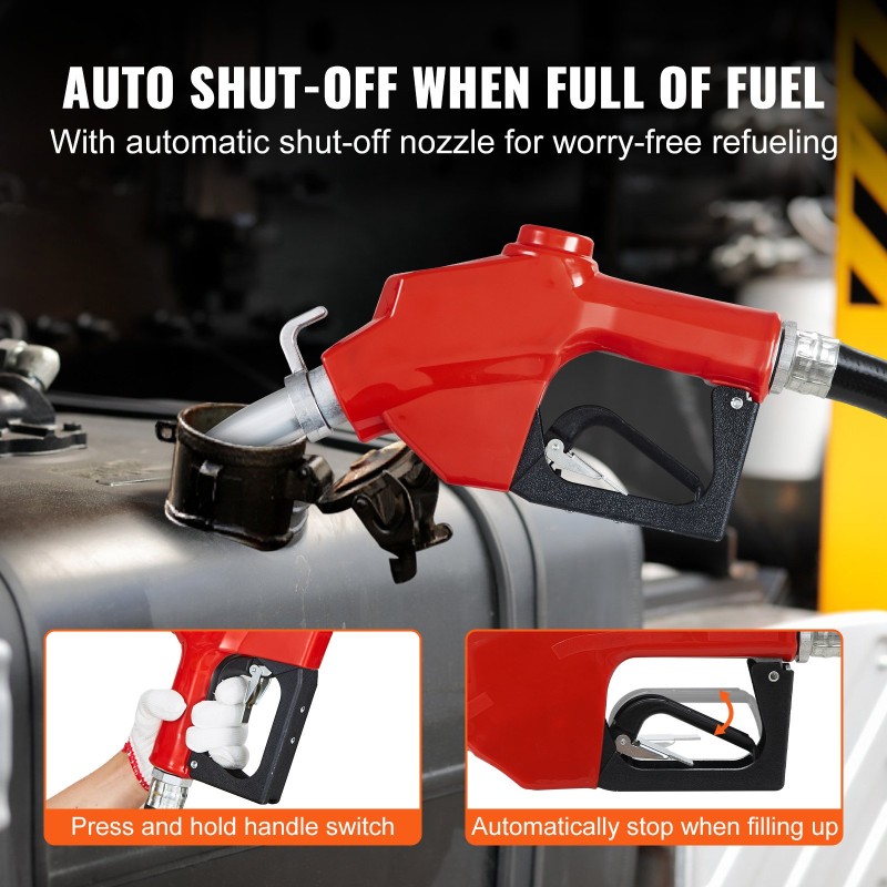 Polttoaineensiirtopumppusarja 12V 75,7 l/min räjähdyssuojattu automaattinen pistooli 4 m poistoletku