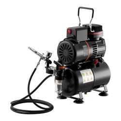 Ilmasivellinsarja 120 watin kompressorilla säiliöllä kaksoistoiminen 0,3 mm suutin akryylimaalit ja letku