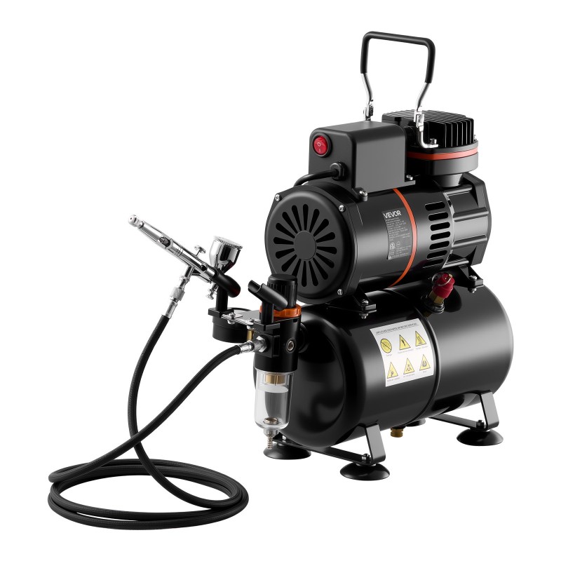 Ilmasivellinsarja 120 watin kompressorilla säiliöllä kaksoistoiminen 0,3 mm suutin akryylimaalit ja letku