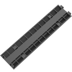 Kuminen kaapelisuoja ramppi 5 osainen 101x24 5x5cm 2 kanavaa musta keltainen