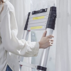 Teleskooppitikkaat alumiinirunko 320 cm 170 kg kantavuus yhden painikkeen pikakokoontaitto liukuestejalat