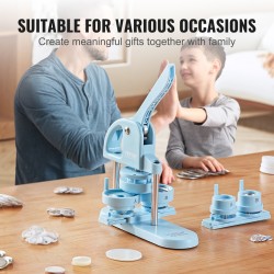 Rintanappikone muovinen 25/32/58 mm muotit 300 osaa sininen lapsille ergonomisella kahvalla