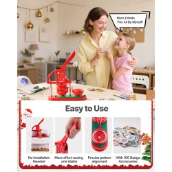 Nappikone muovinen 58 mm 100 kpl nappiosia ympyräleikkurilla ergonomisella kahvalla