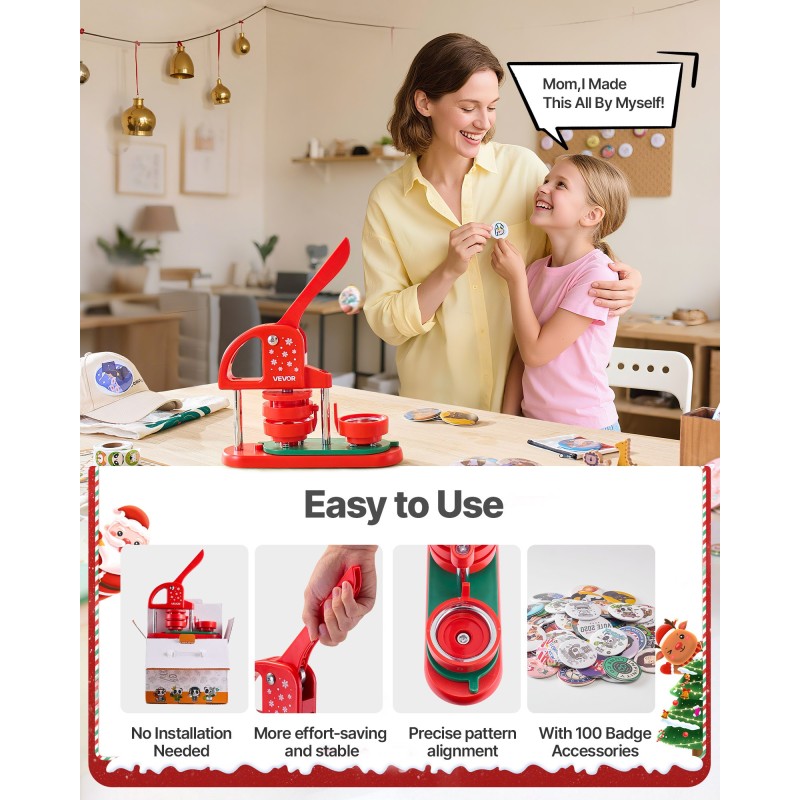 Nappikone muovinen 58 mm 100 kpl nappiosia ympyräleikkurilla ergonomisella kahvalla