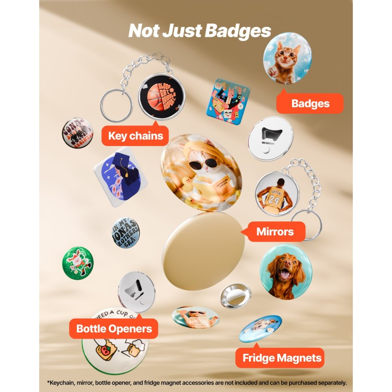 Nappikone muovinen 58 mm 100 kpl nappiosia ympyräleikkurilla ergonomisella kahvalla