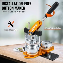 Nappimerkkikone 75 mm manuaalinen teräs ja alumiiniseos 500 kappaletta merkkiosia