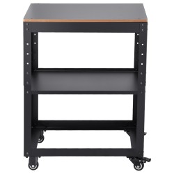 Höyläteline teräsrunko MDF-työtaso 45 kg kantavuus 4 lukittavaa pyörää