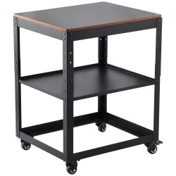 Höyläteline teräsrunko MDF-työtaso 45 kg kantavuus 4 lukittavaa pyörää