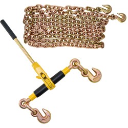 Räikkäketjunkiristin 0 8 0 9 cm ketjuille valuterästä 2 kappaletta irrotettavalla kumikahvalla