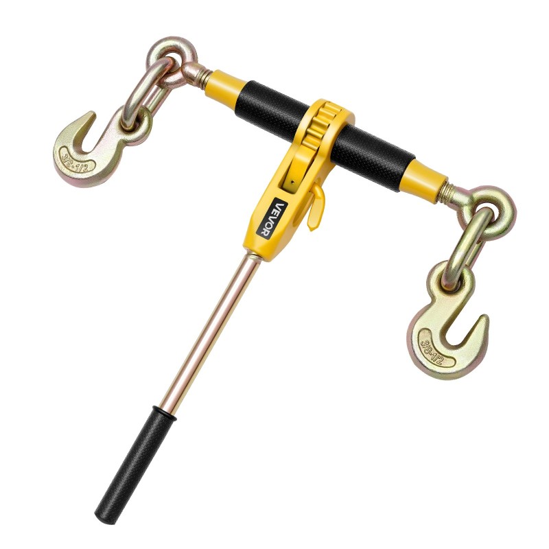 Räikkäketjunkiristin ja G80-mangaaniteräsketjut 10 mm 6,1 m työkuorma 4173 kg 4 settiä