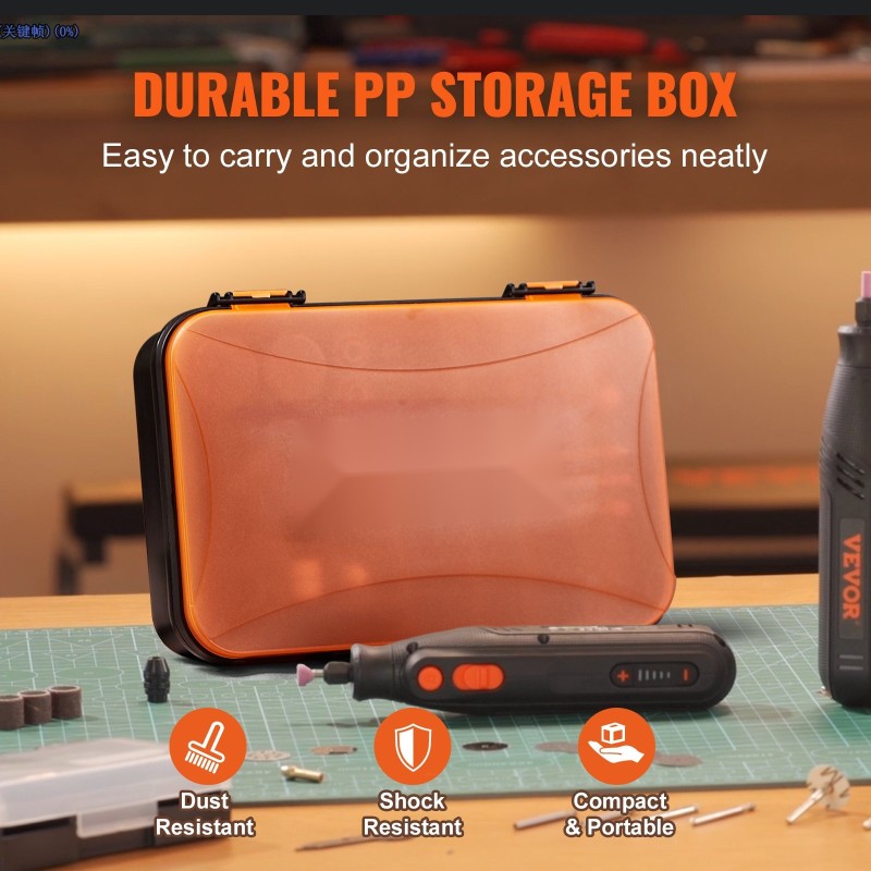 Pyörivän työkalun tarvikesarja 357 osaa 3,2 mm varsi säilytyslaatikolla