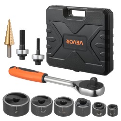 Reikäteräsarja 40Cr terästä 6 lävistinholkkeja 12 7 50 8 mm räikkäväännin alumiiniin ja muoveihin