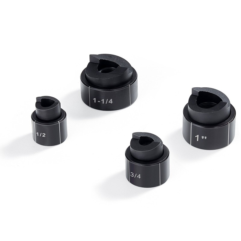 Hydraulinen lävistinsarja teräs 4 kpl putkikoot 1/2 3/4 1 1-1/4 tuumaa