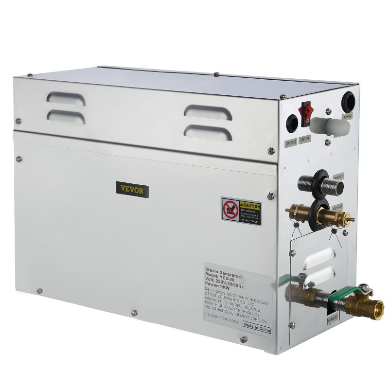 Höyrygeneraattori 9 kW 6 l vesisäiliö digitaalinen näyttö 35–55 °C