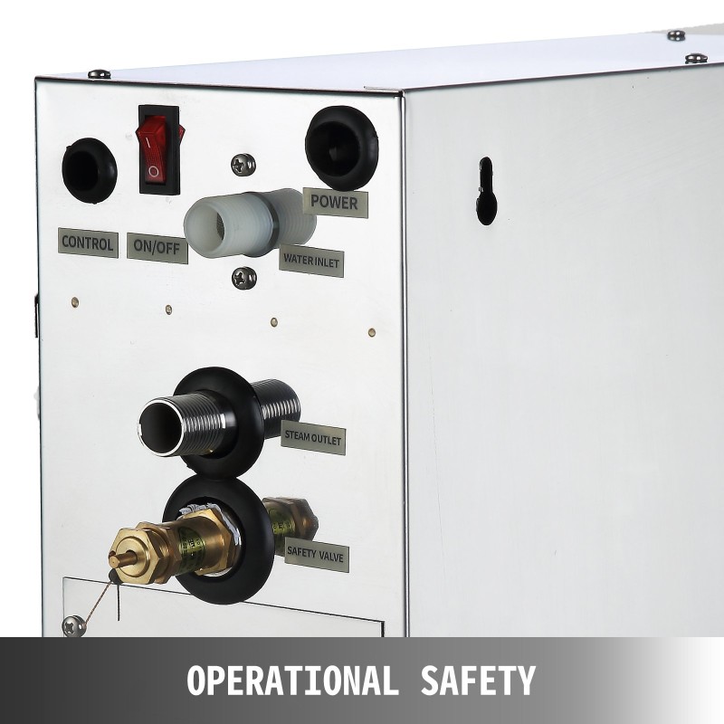 Höyrygeneraattori 4 kW 304-ruostumattomasta teräksestä TC-135-ohjaimella ja sisäänrakennetulla vesisäiliöllä