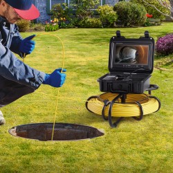 Viemärikamera 91,5 m kaapelilla 9 tuuman näytöllä IP68