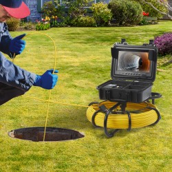 Viemärikamera 22,9 cm 720p näyttö 70 m kaapeli IP68 303 ruostumaton teräs