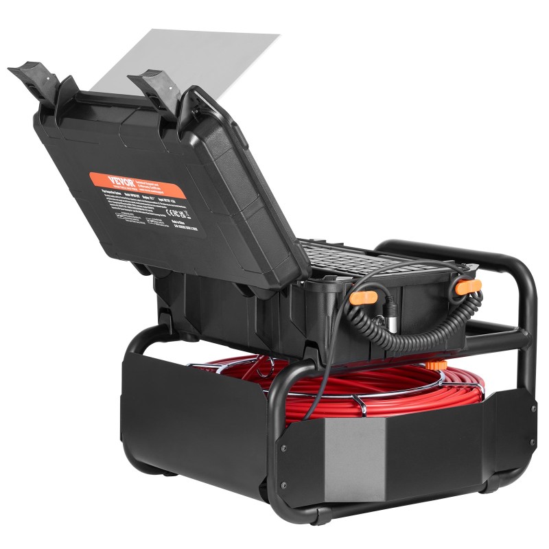 Viemärikamera 50 m kaapelilla itseään tasaava 10,1 tuuman kosketusnäytöllä IP67-suojattu 12 LED-valolla