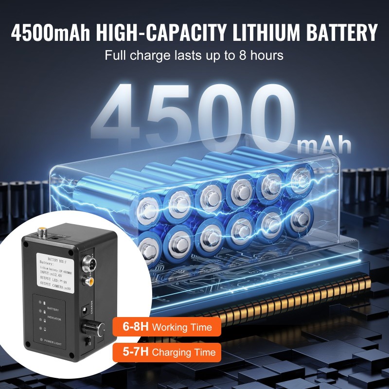 Viemärikamera itsetasaava 50 m kaapeli 9 tuuman 1080P näyttö 36x zoomaus IP68