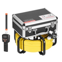 Viemärikamera viidenkymmenen metrin kaapelilla viisisataakaksitoista hertsin paikantimella itsestään tasaava yhdeksän tuuman