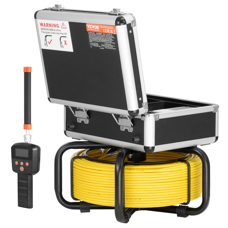 Viemärikamera viidenkymmenen metrin kaapelilla viisisataakaksitoista hertsin paikantimella itsestään tasaava yhdeksän tuuman