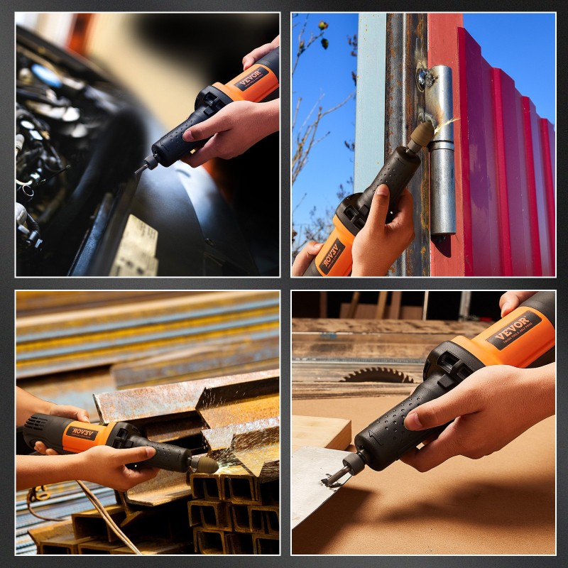 Suora jyrsintä 6,4 mm istukalla 820 W 7000–30000 kierrosnopeus 6-portainen säätö