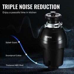 Ruokajätehuuhtelija 1 hv tasavirtamoottori 3960 kierrosta minuutissa jatkuvatoiminen muovi ja ruostumaton teräs