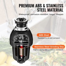 Ruokajätehuuhtelija 1 hv tasavirtamoottori 3960 kierrosta minuutissa jatkuvatoiminen muovi ja ruostumaton teräs