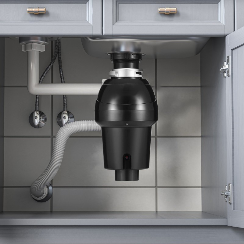 Ruokajätehuuhtelija 1 hv tasavirtamoottori 3960 kierrosta minuutissa jatkuvatoiminen muovi ja ruostumaton teräs