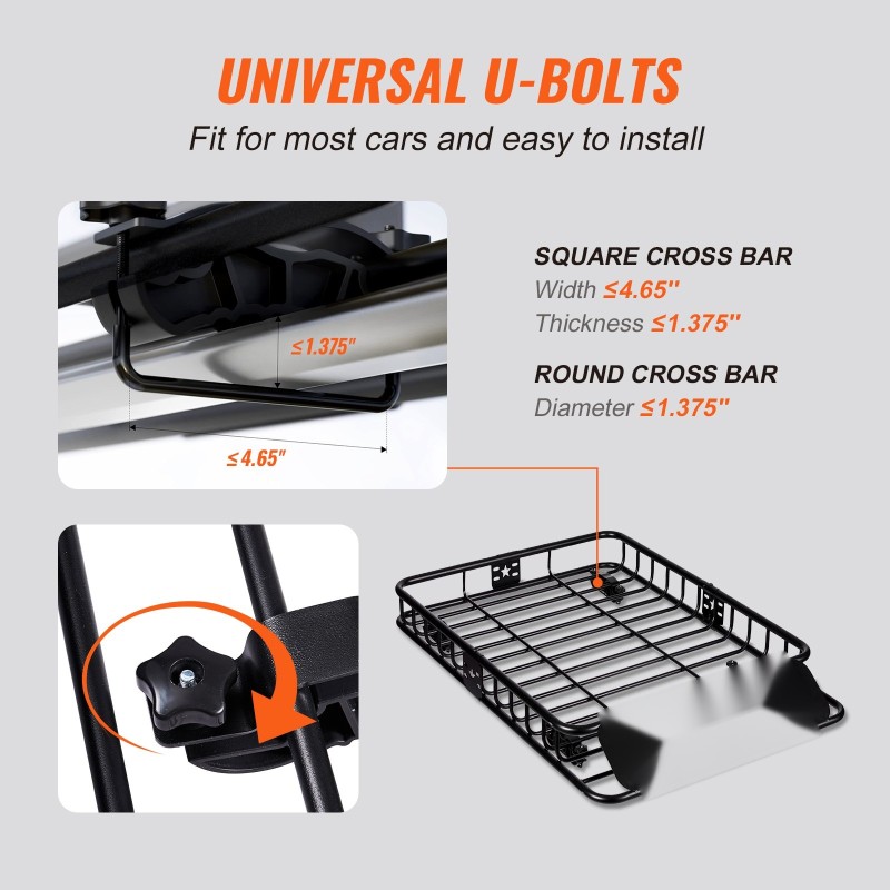 Kattotavarankori teräs 1305×915×127 mm 90,7 kg vedenpitävällä 15 kuutiojalkaa laukulla