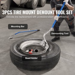 Renkaan asennus- ja irrotustyökalu teräs 571–622 millimetriä 3-osainen sarja ilman sisäkumia