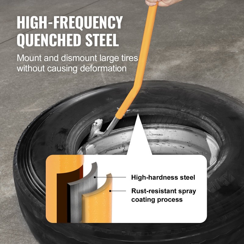 Manuaalinen 3-osainen rengastyökalupakkaus taotusta teräksestä 22,5–24,5 tuuman renkaisiin kuorma- ja linja-autoille